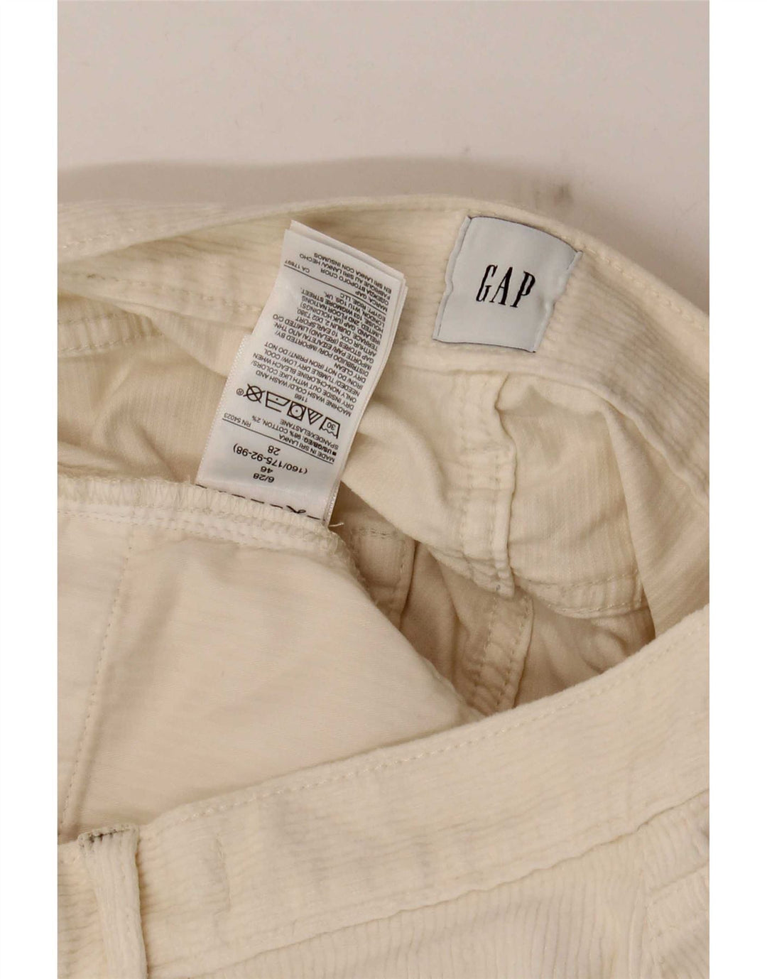 Gap Damen Cordshorts Medium W28 Off White Cotton