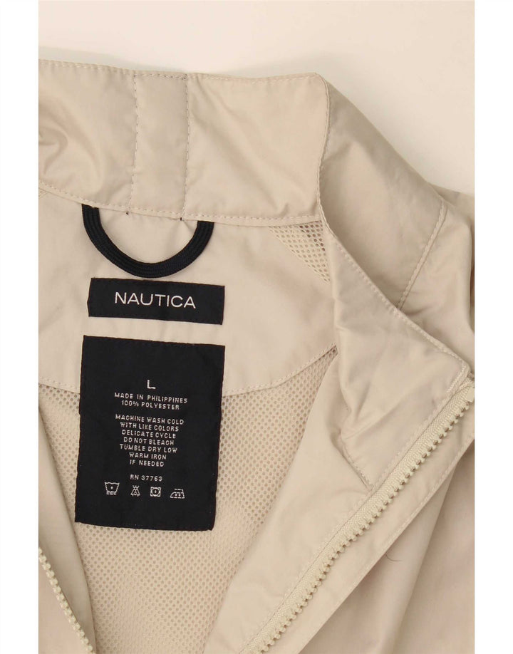Nautica Herren-Pullover-Trainingsanzug, Oberteil, Jacke, groß, beige, Polyester