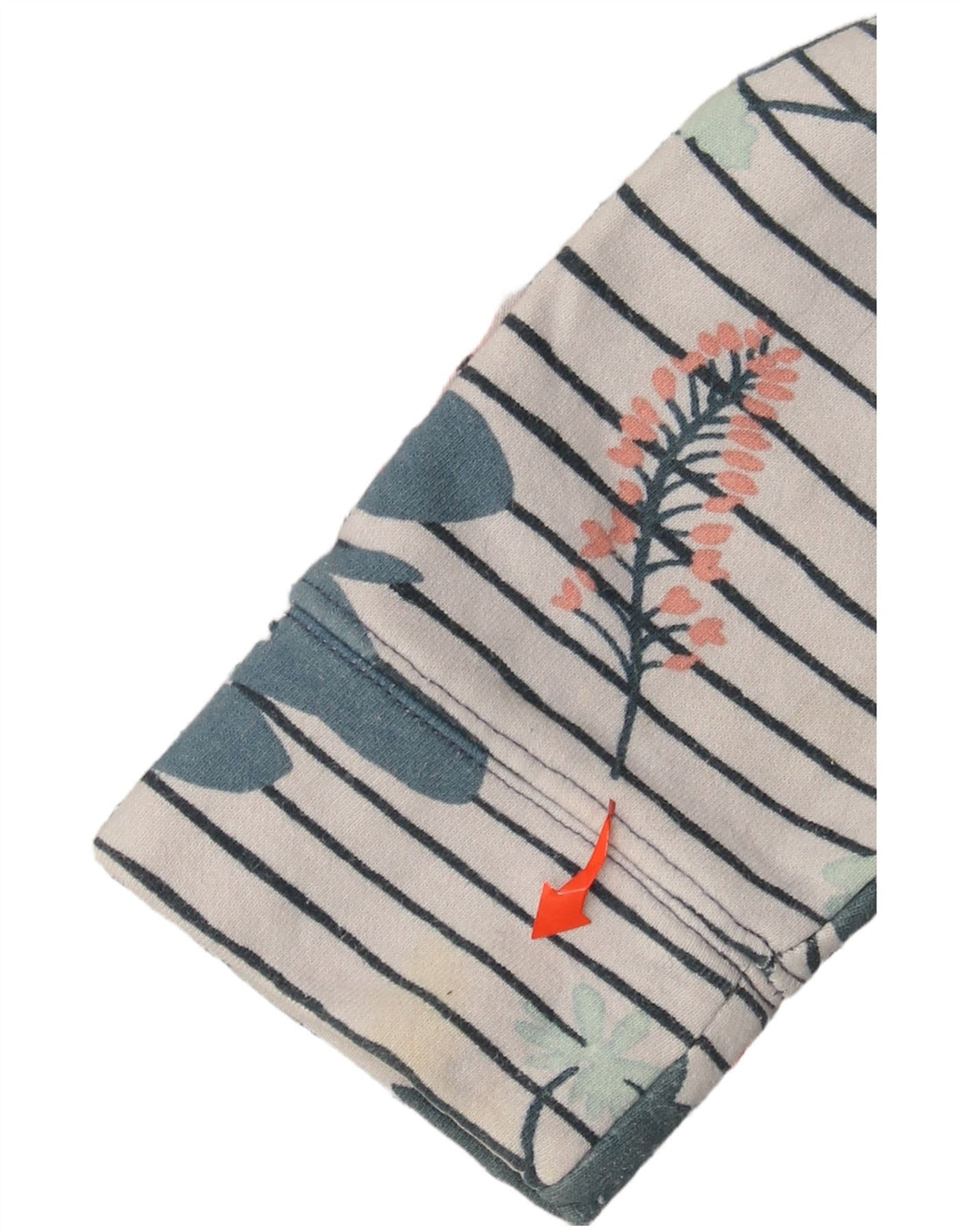 JOULES Damen-Sweatshirt mit Knopfkragen, Gr. 10, Größe S, Weiß, Blumenmuster