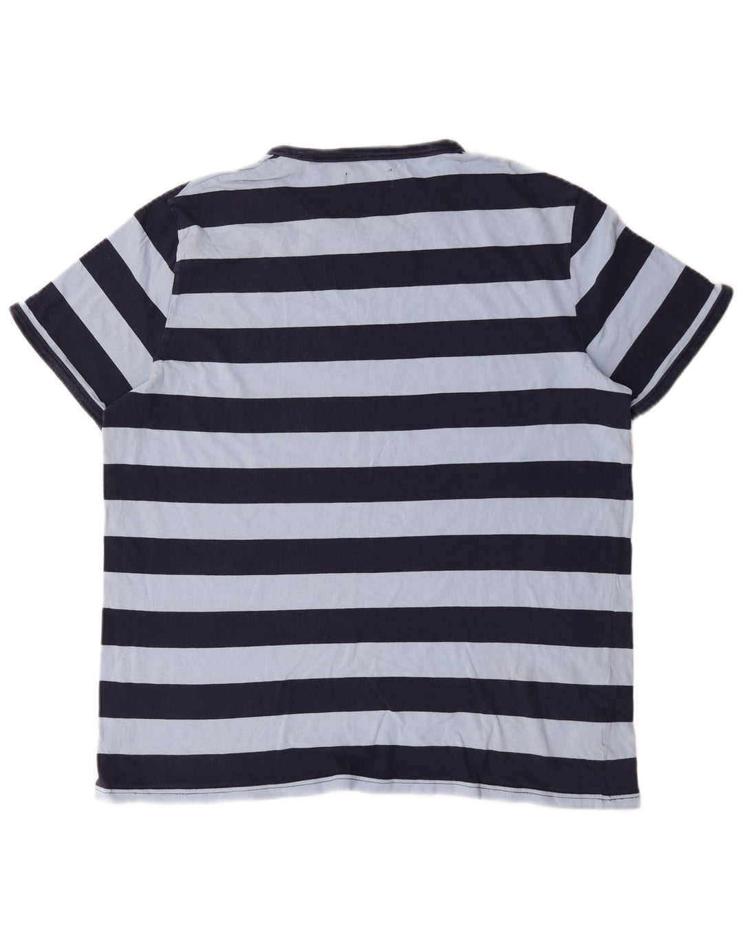 Fred Perry Herren T-Shirt Top XL blau gestreift aus Baumwolle
