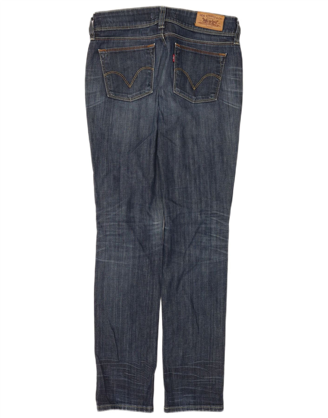 Levi's Damen 571 Slim Jeans W29 L32 Marineblau Baumwolle