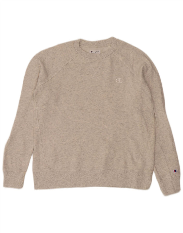 Champion Herren Sweatshirt Pullover XS Grau gefleckte Baumwolle