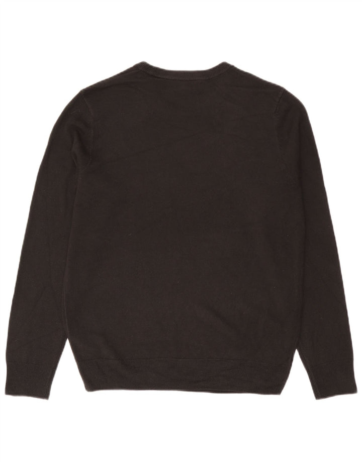 Marks & Spencer Herren-Pullover mit Rundhalsausschnitt, UK 38/40, mittelgraues Acryl