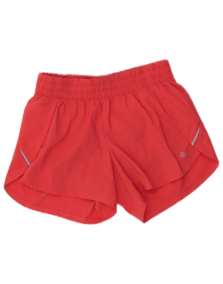 ATHLETA Damen Sportshorts UK 4 XS Rot Polyester