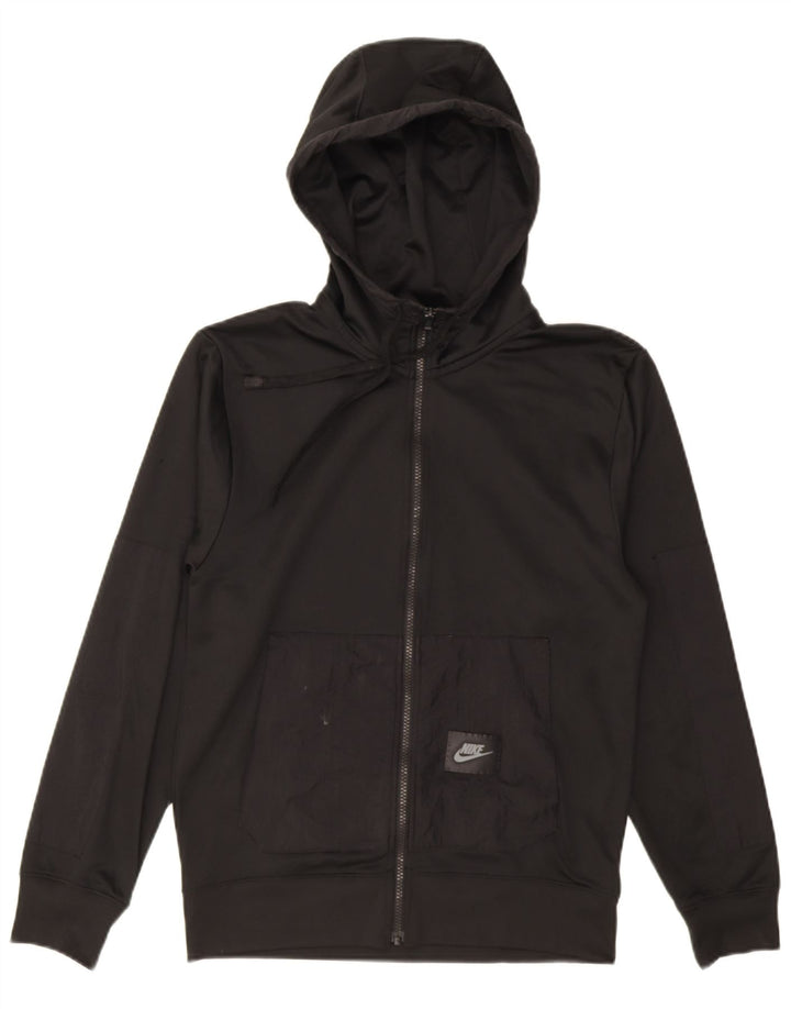 Nike Herren-Kapuzenpullover mit Reißverschluss, XS, schwarzes Polyester