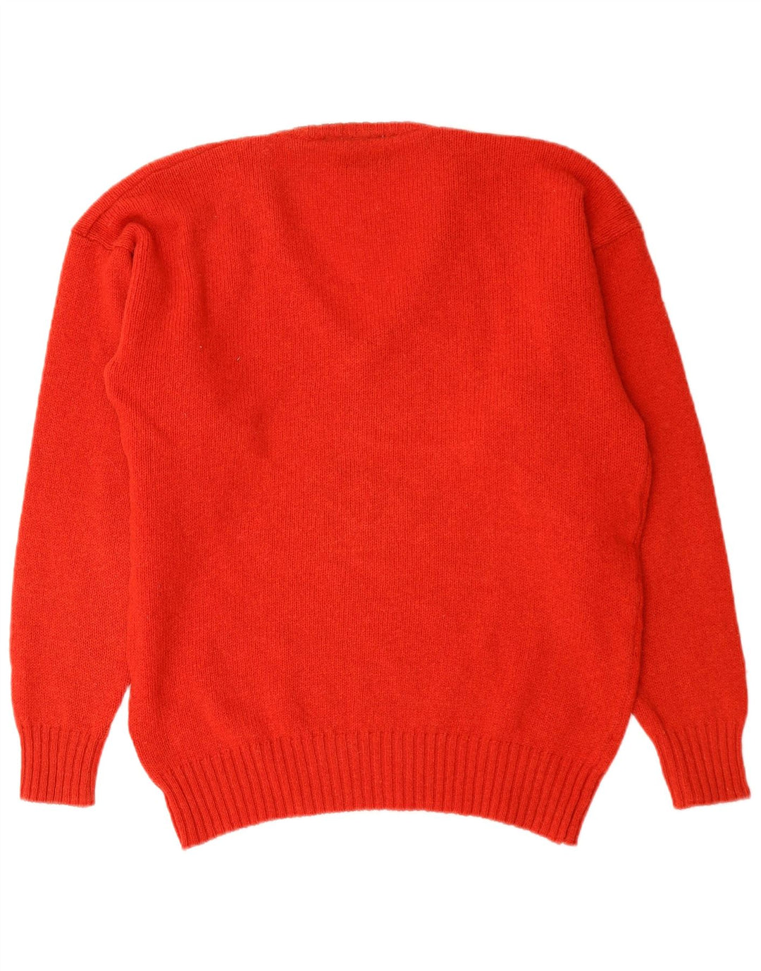 Vintage Herren V-Ausschnitt Pullover Pullover Große rote Schurwolle