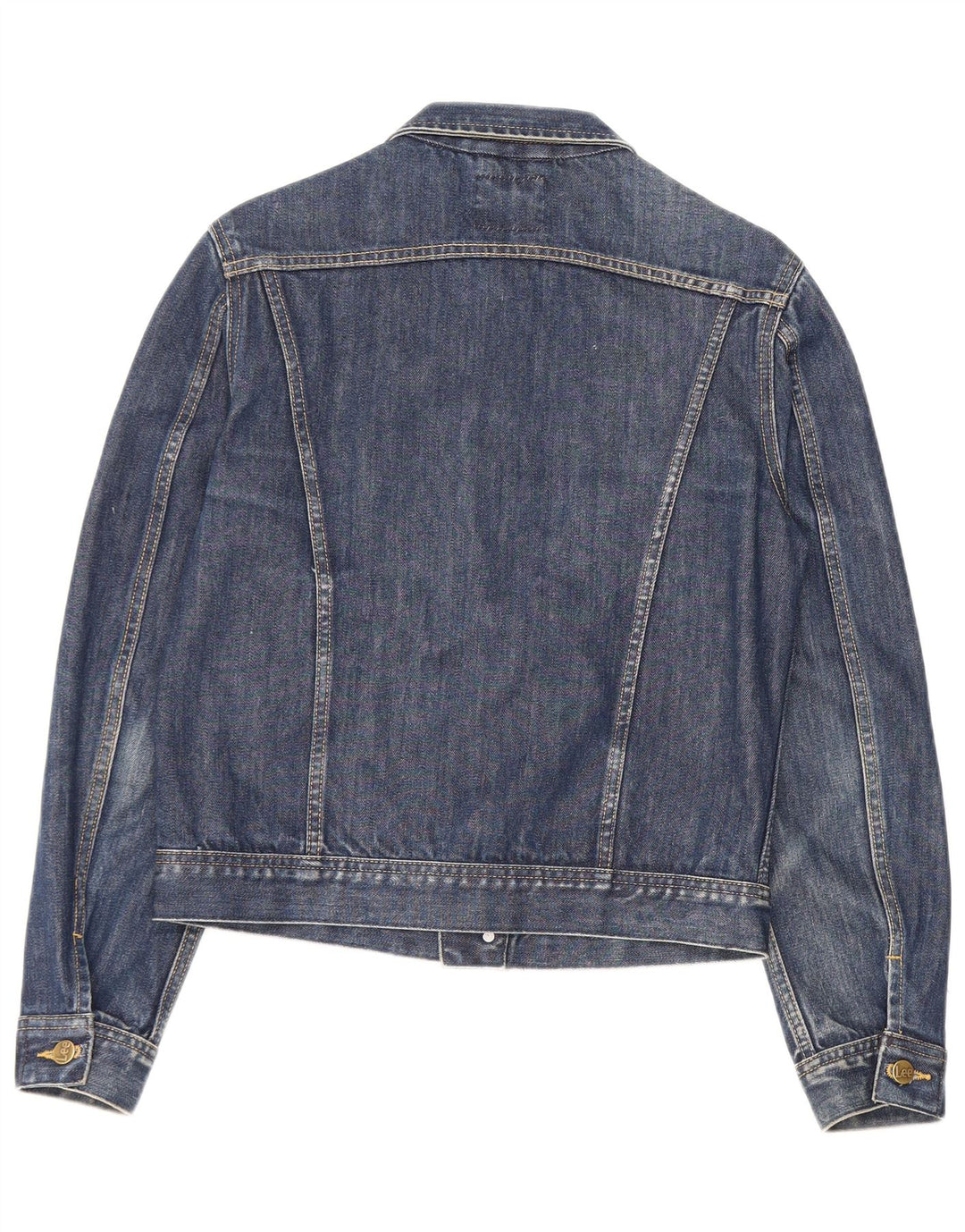 Lee Damen Jeansjacke UK 14 Große blaue Baumwolle