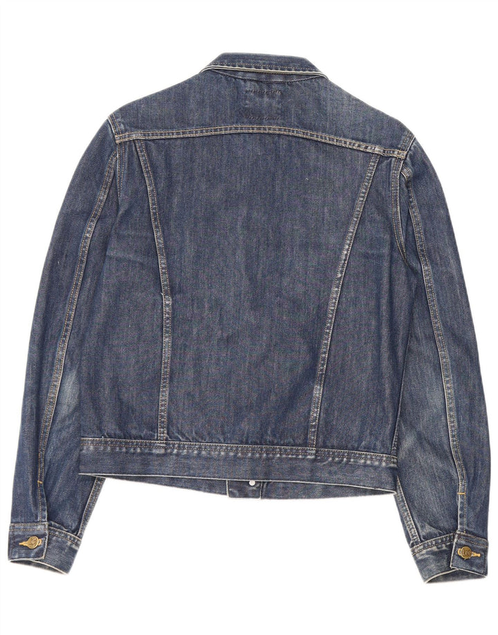 Lee Damen Jeansjacke UK 14 Große blaue Baumwolle
