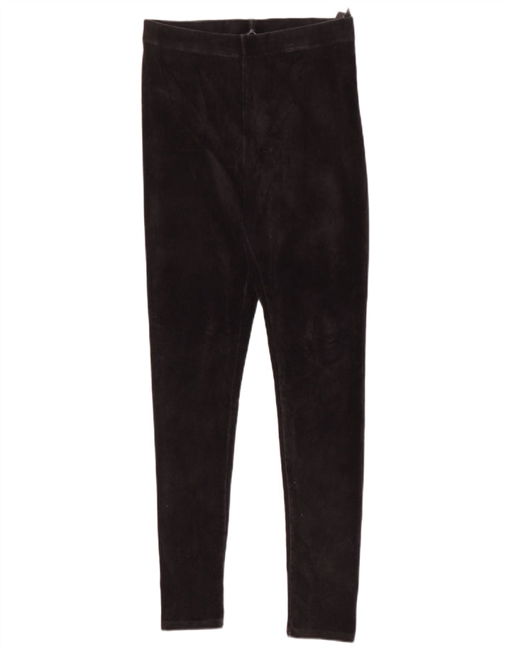 Marks & Spencer Damen Leggings UK 10 Small Schwarz Baumwolle