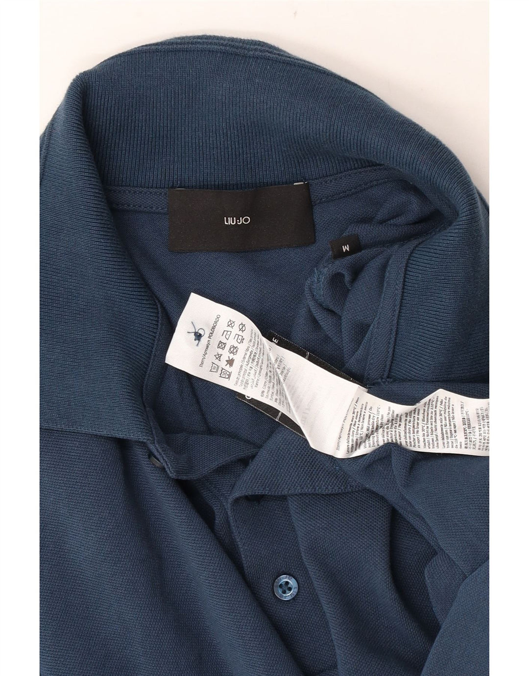 Liu Jo Herren-Poloshirt, mittelgroß, marineblau, Baumwolle