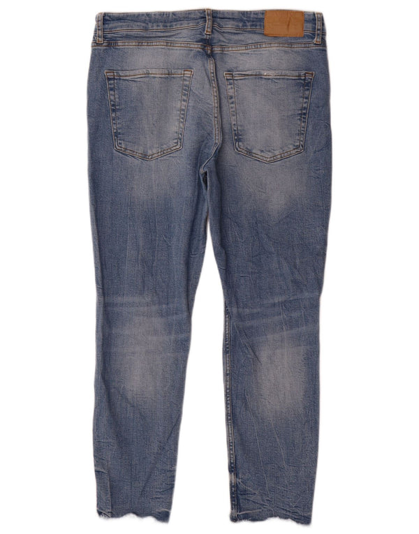 Zara Herren Distressed Skinny Jeans EU 44 Large W34 L27 Blaue Baumwolle
