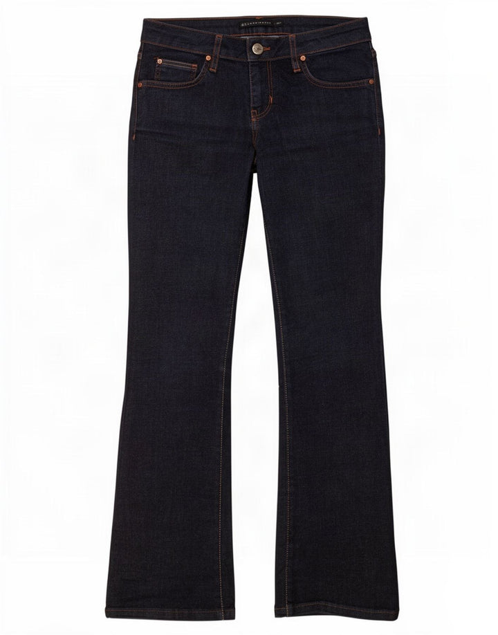 Zara Damen Bootcut Jeans EU 38 Medium W28 L29 Marineblau Baumwolle