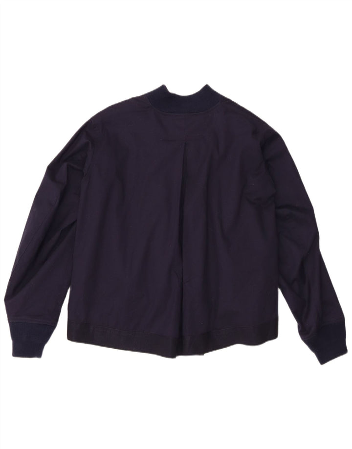 Roberto Collina Herren Bomberjacke UK 36 Small Marineblau Baumwolle