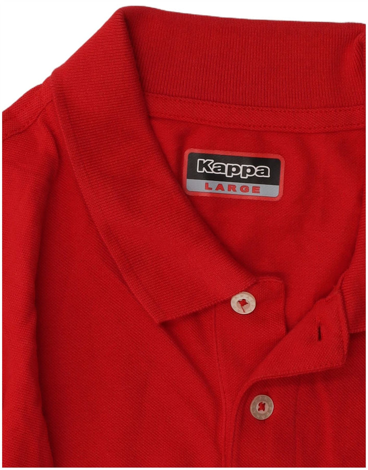 Kappa Herren-Poloshirt, große rote Baumwolle