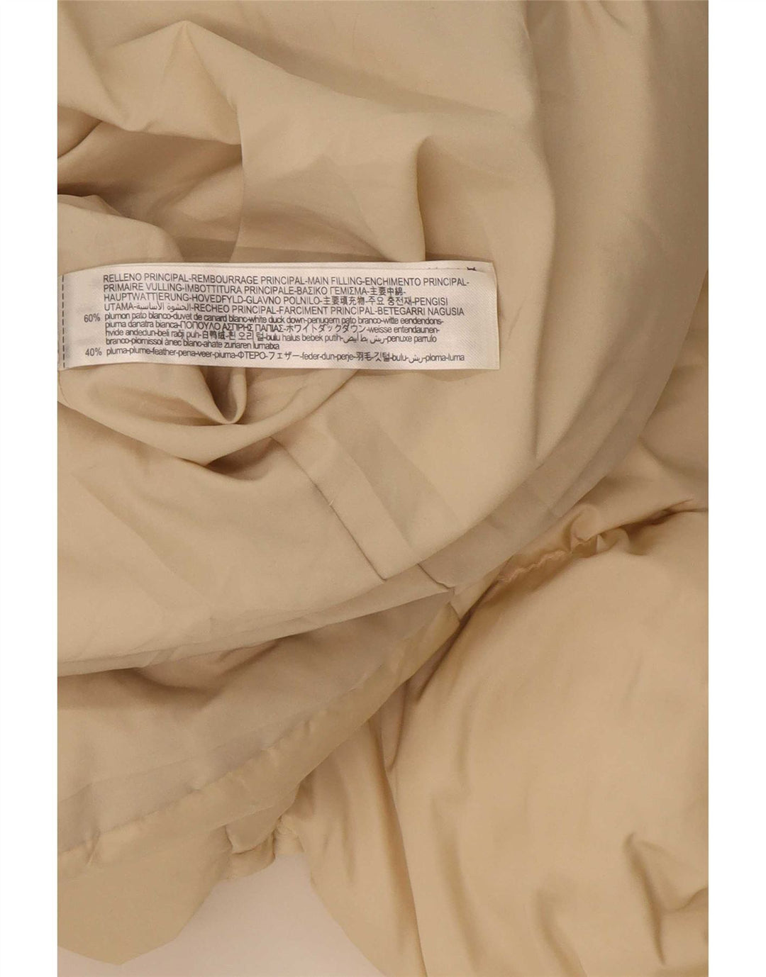 Zara Damen-Kapuzen-Übergröße, gepolsterter Mantel, UK 6, XS, Beige, Polyester