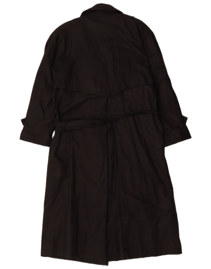 Vintage Damen Übergroßer Trenchcoat UK 16 Large Schwarz
