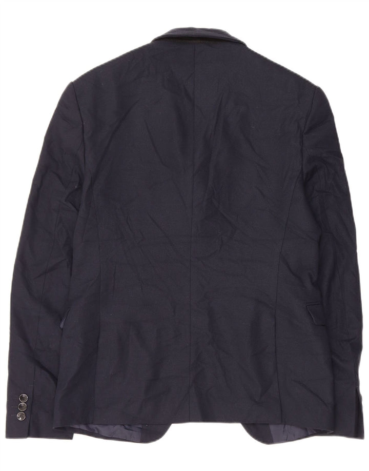 Zara Herren-Blazer mit 1 Knopf, EU 46, klein, marineblau, Polyester