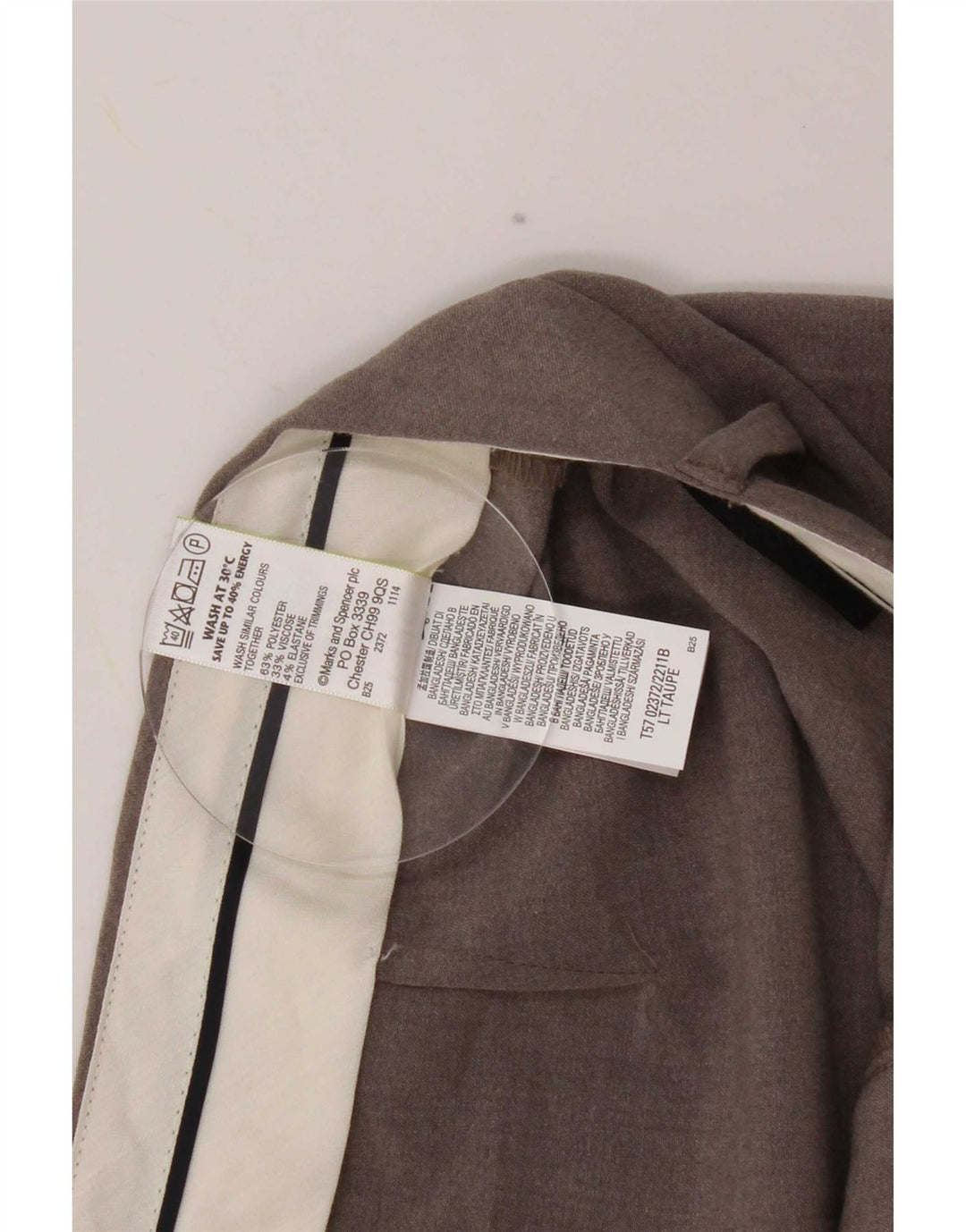 Marks & Spencer Damen Bootcut-Anzughose UK 10 Small W30 L27 Grau