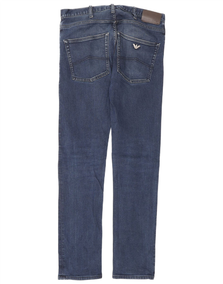 ARMANI Herren Slim Jeans W30 L32 Blaue Baumwolle
