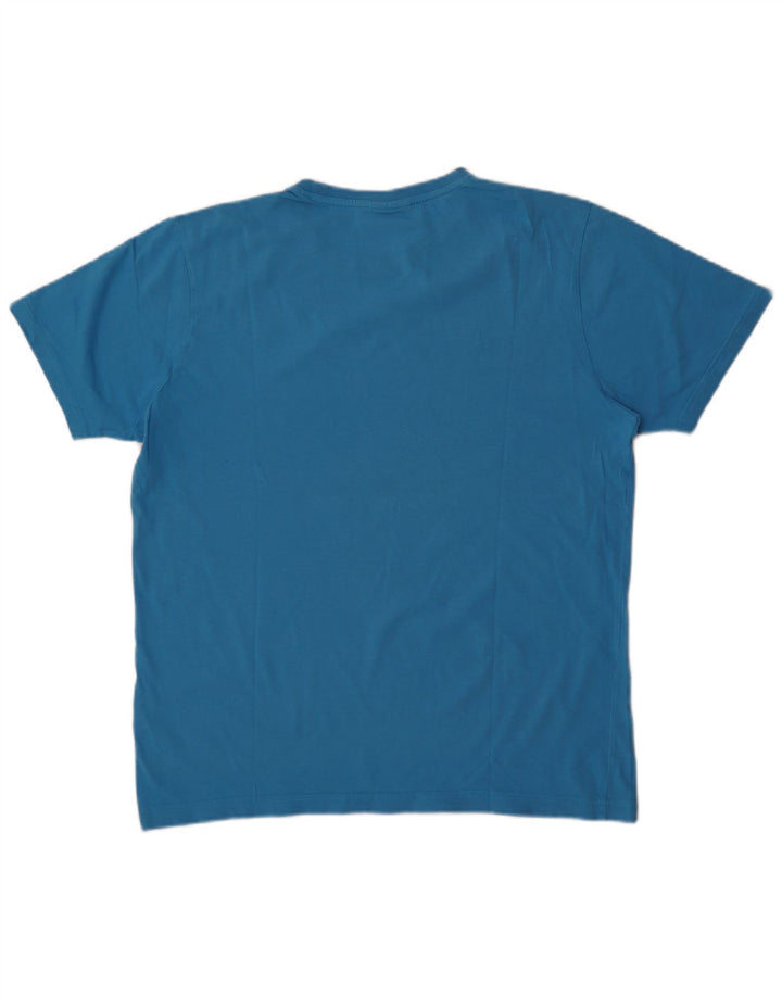 Kappa Herren-T-Shirt mit Grafik, groß, aus blauer Baumwolle