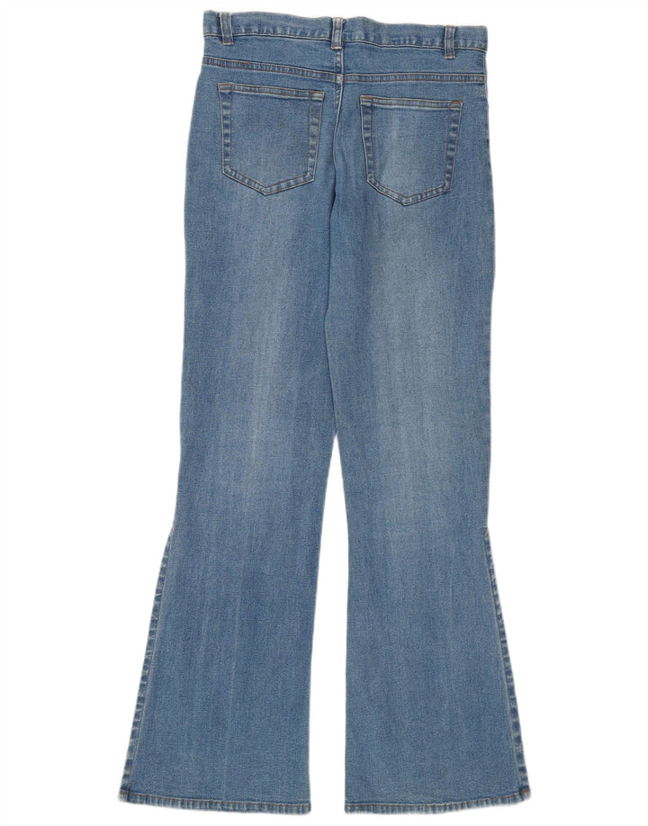 VINTAGE Schlagjeans für Damen, klein, W28, L30, blaue Baumwolle