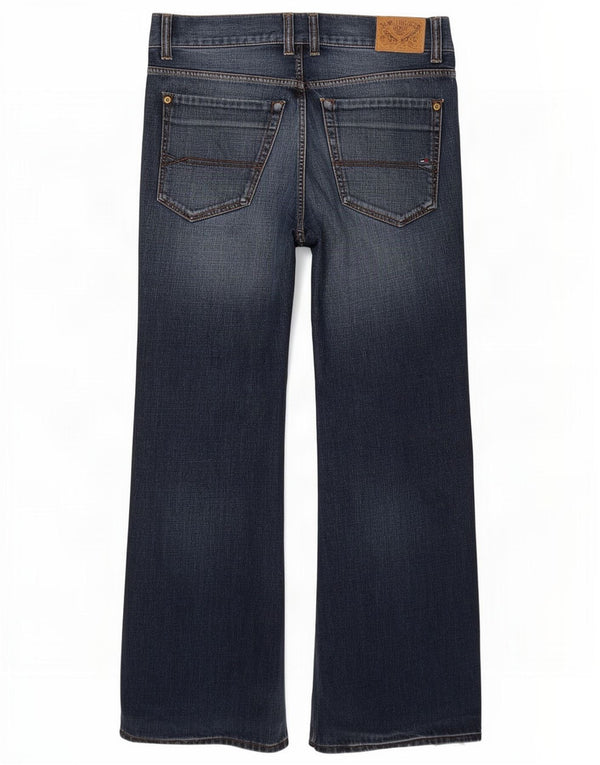 Tommy Hilfiger Mens Bootcut Jeans W38 L29 Navy Blue Cotton