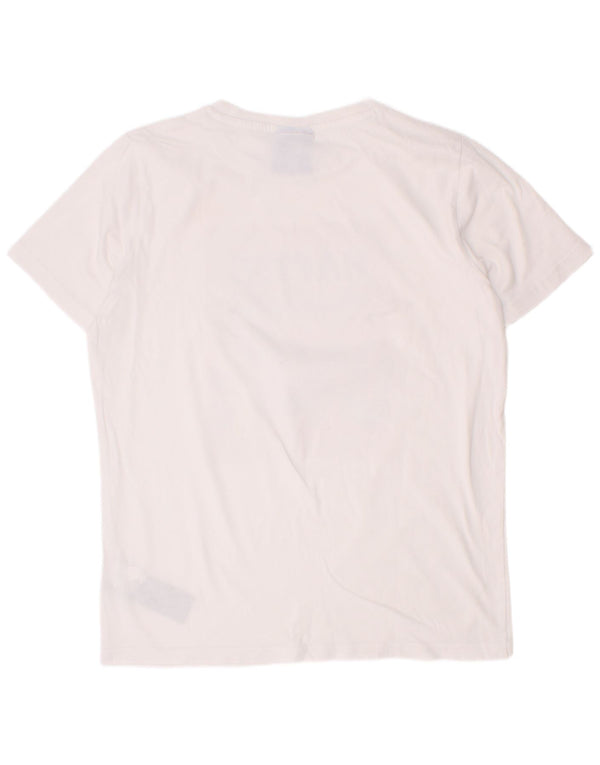 Kappa Jungen-T-Shirt mit Grafik, 11–12 Jahre, weiße Baumwolle