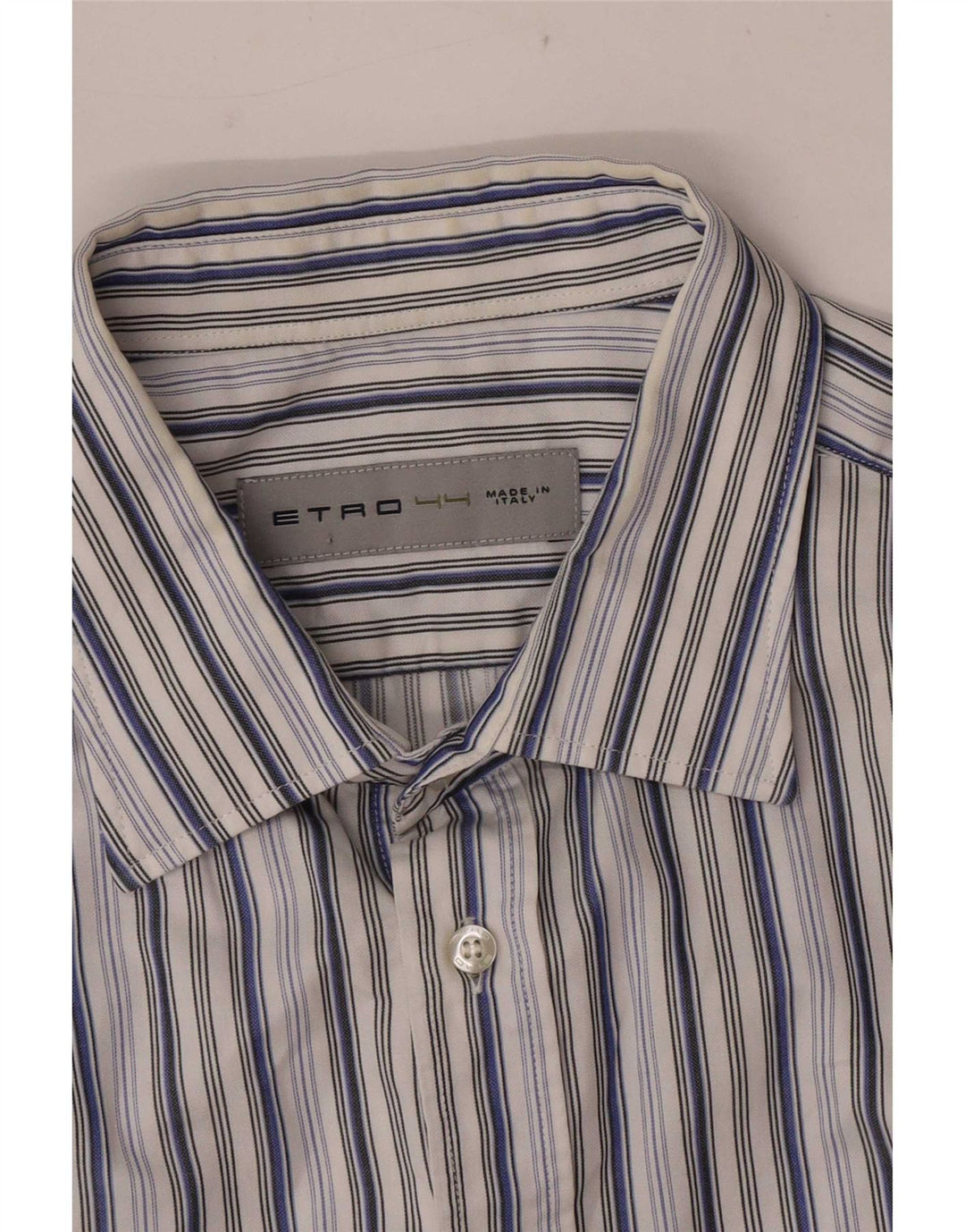 Etro Herren Kurzarmhemd Größe 44 XL Mehrfarbig gestreift