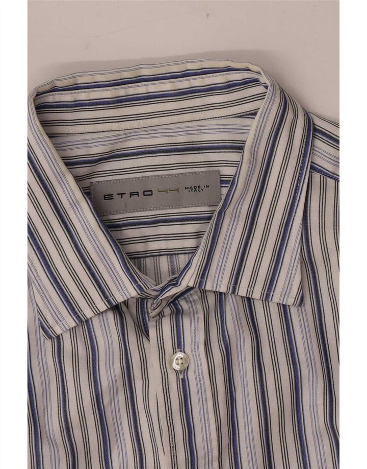 Etro Herren Kurzarmhemd Größe 44 XL Mehrfarbig gestreift