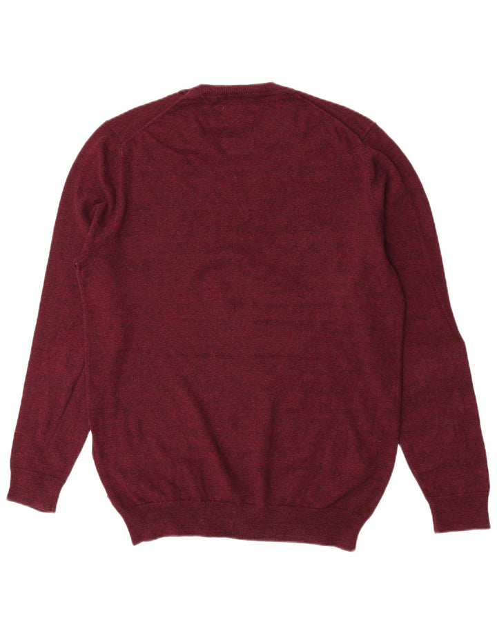 Superdry Herren-Pullover mit Rundhalsausschnitt, mittlere kastanienbraune Baumwolle