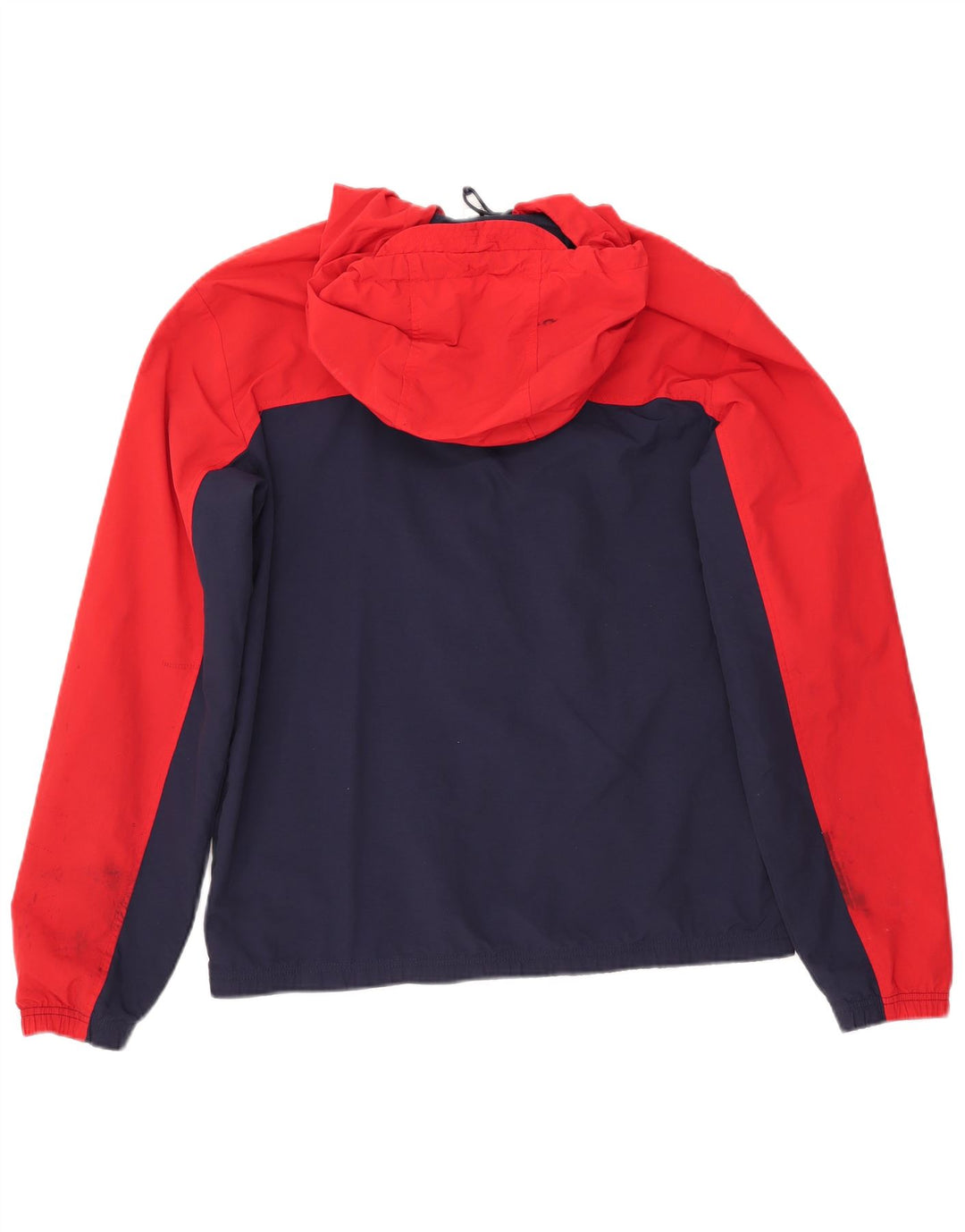 FILA Herren-Regenjacke mit Kapuze, UK 40, groß, blaues Colourblock-Polyamid