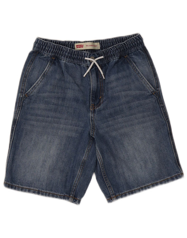 Levi's Mädchen-Jeansshorts mit entspannter Passform, 9–10 Jahre, W24, blaue Baumwolle