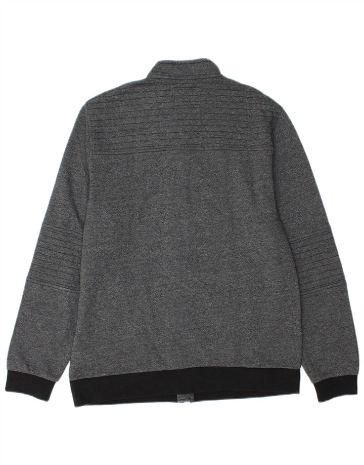 Guess Herren Bomberjacke UK 34 XS Graue Colourblock-Baumwolle