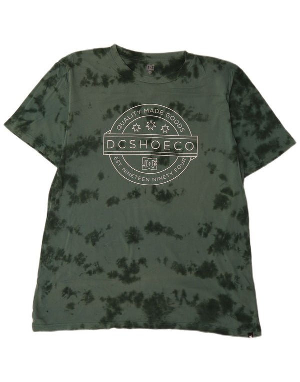 DC Herren-T-Shirt mit Grafik, XL, grüne Batik-Baumwolle