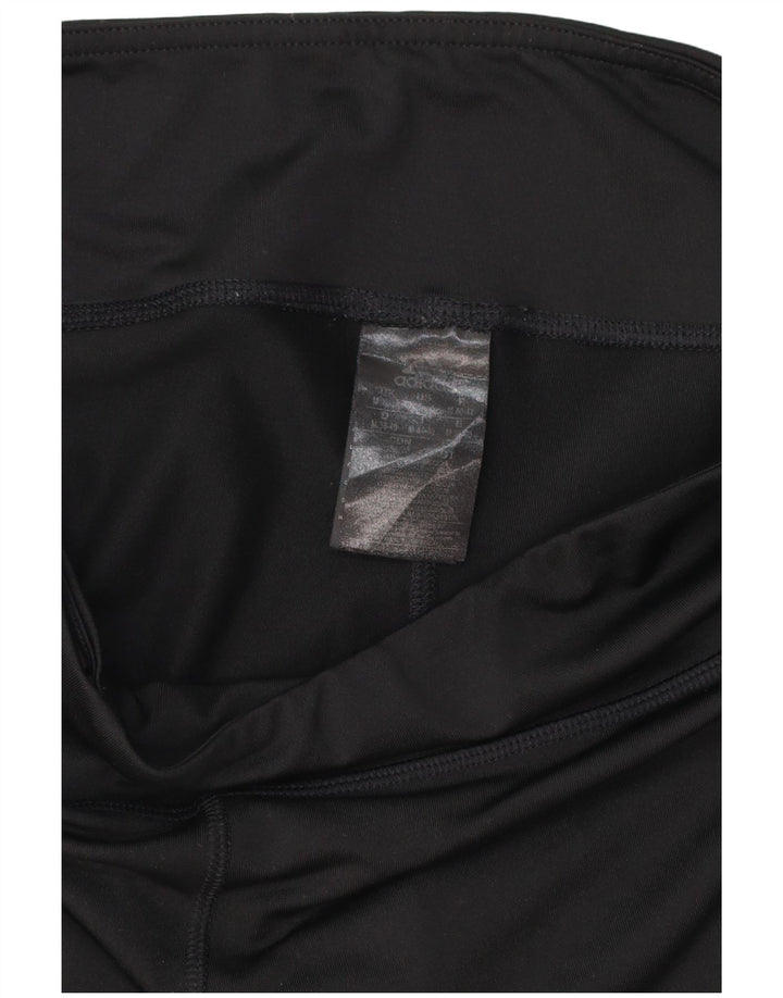 Adidas Damen Climalite Capri Leggings UK 12/14 Medium Schwarz Polyester