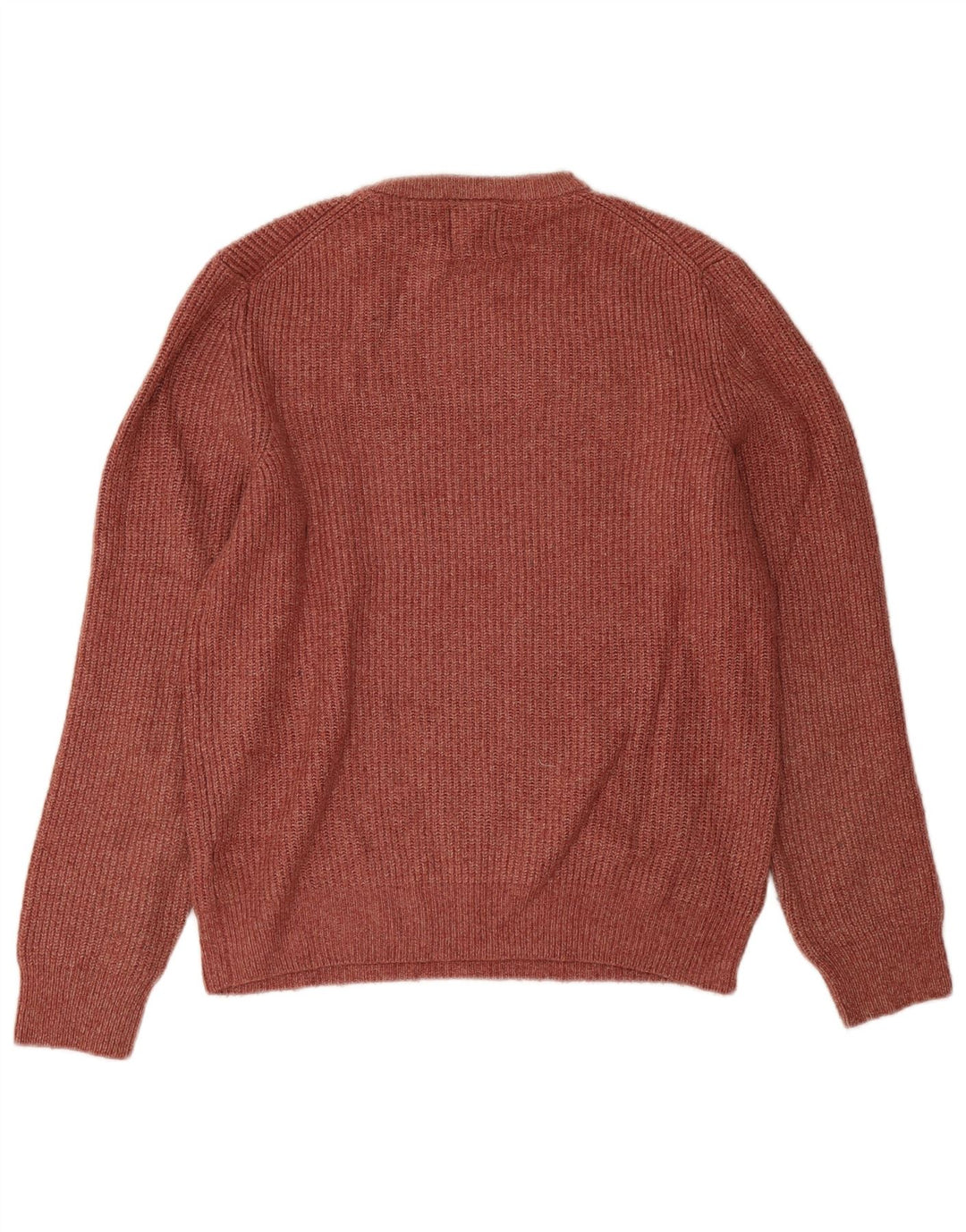 Marks & Spencer Herren-Pullover mit Rundhalsausschnitt, Größe S, kastanienbraunes Polyamid