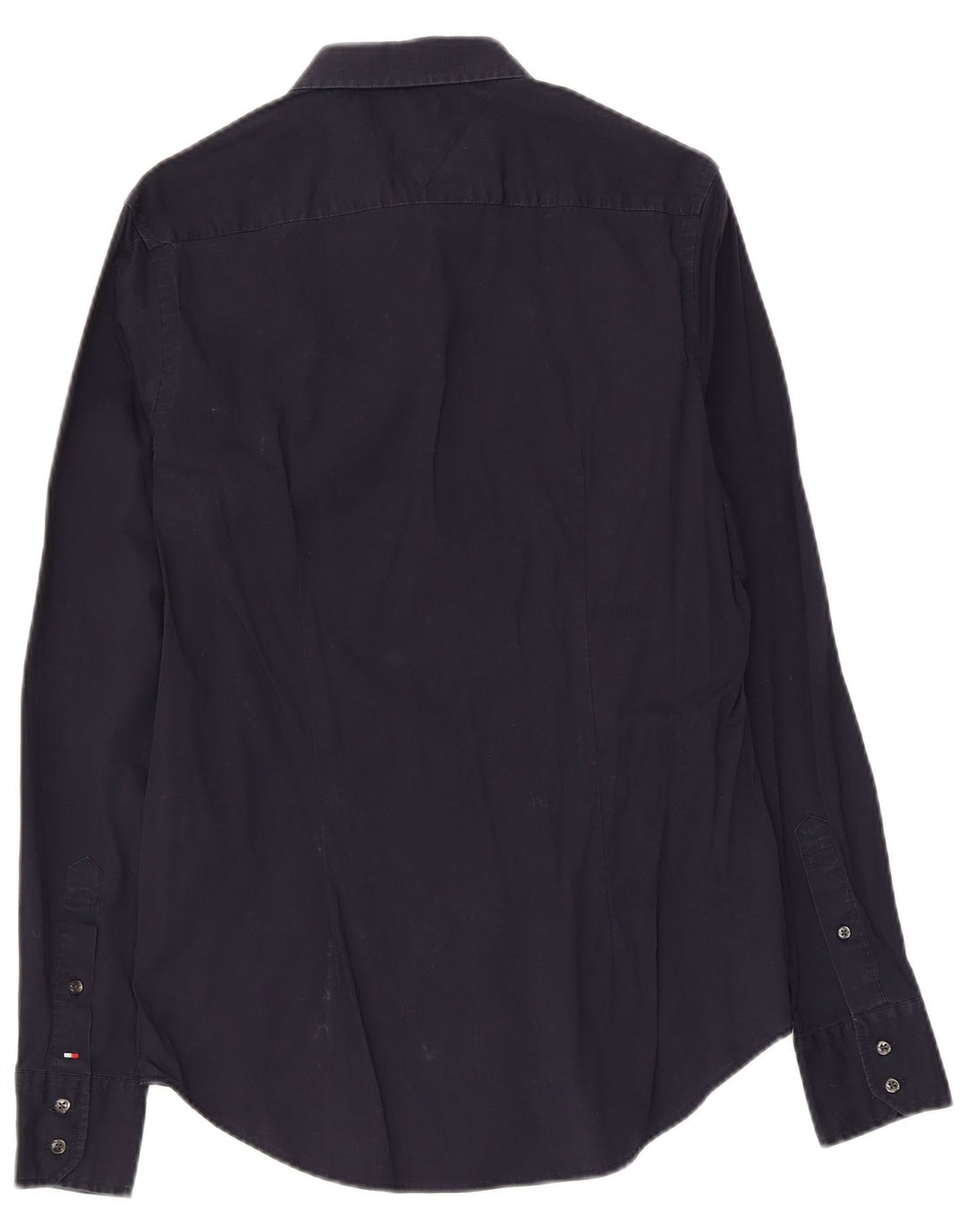 Tommy Hilfiger Herren Stretch-Hemd, mittelmarineblaue Baumwolle