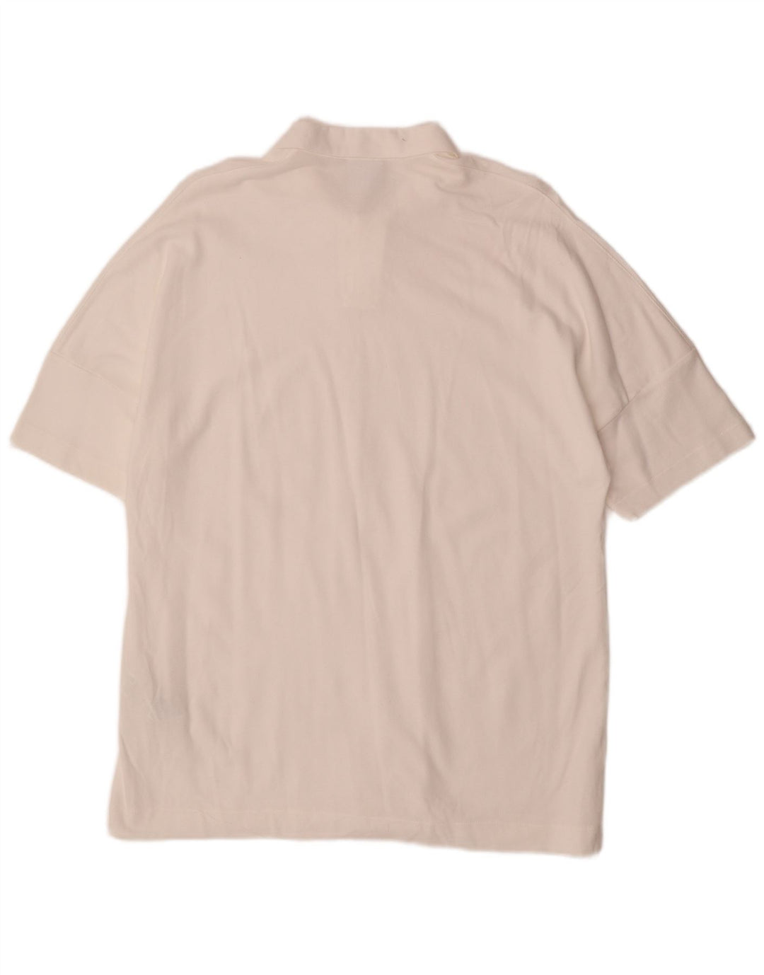 Zara Herren-Poloshirt aus mittelweißer Baumwolle