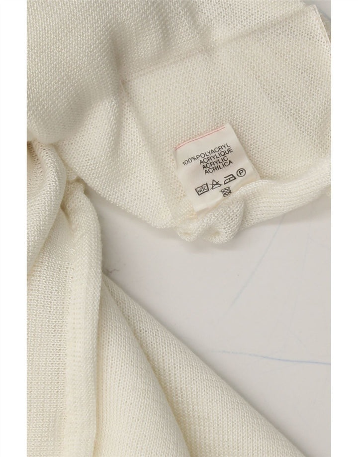 VINTAGE Womens Vest Tank Top EU 46 XL White Acrylic Vintage Vintage and Second-Hand Vintage from Messina Hembry 