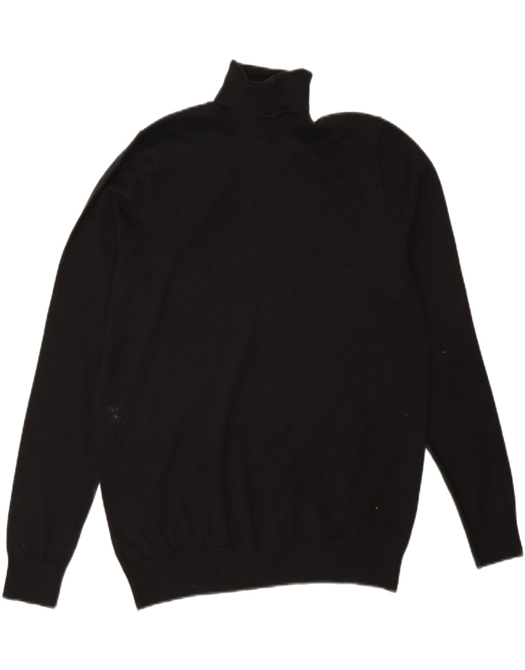 Marks & Spencer Damen-Pullover mit Rollkragen, Gr. 14, mittelschwarz, Baumwolle