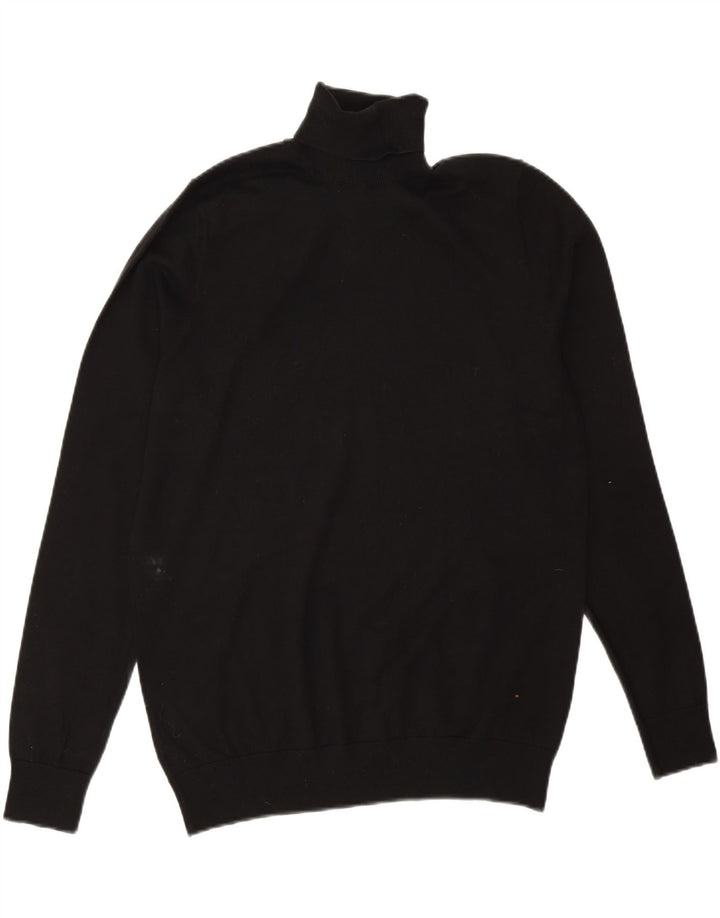 Marks & Spencer Damen-Pullover mit Rollkragen, Gr. 14, mittelschwarz, Baumwolle