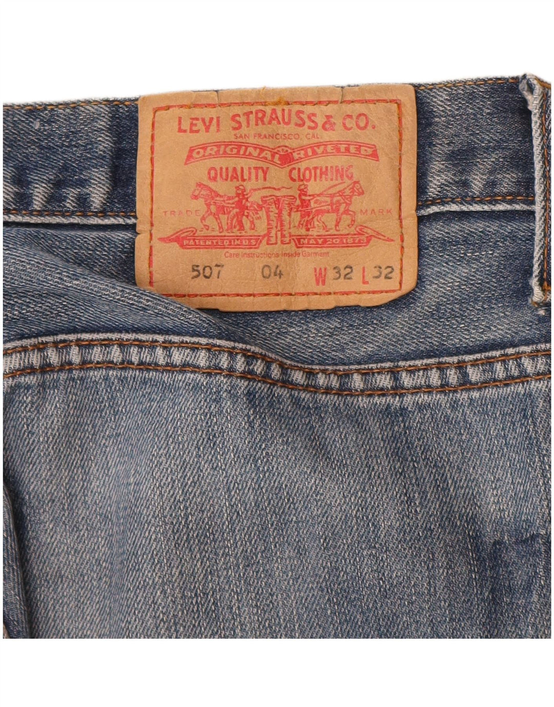 Levi's Herren 507 Bootcut Jeans W32 L32 Blaue Baumwolle