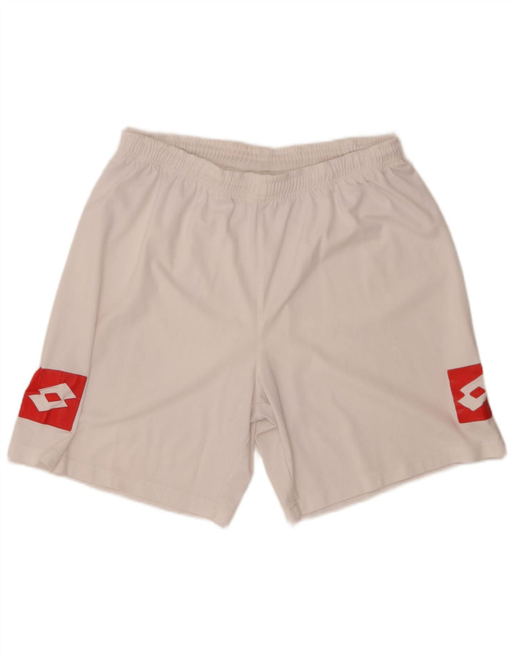 LOTTO Herren-Sportshorts mit Grafik, Größe L, Weiß