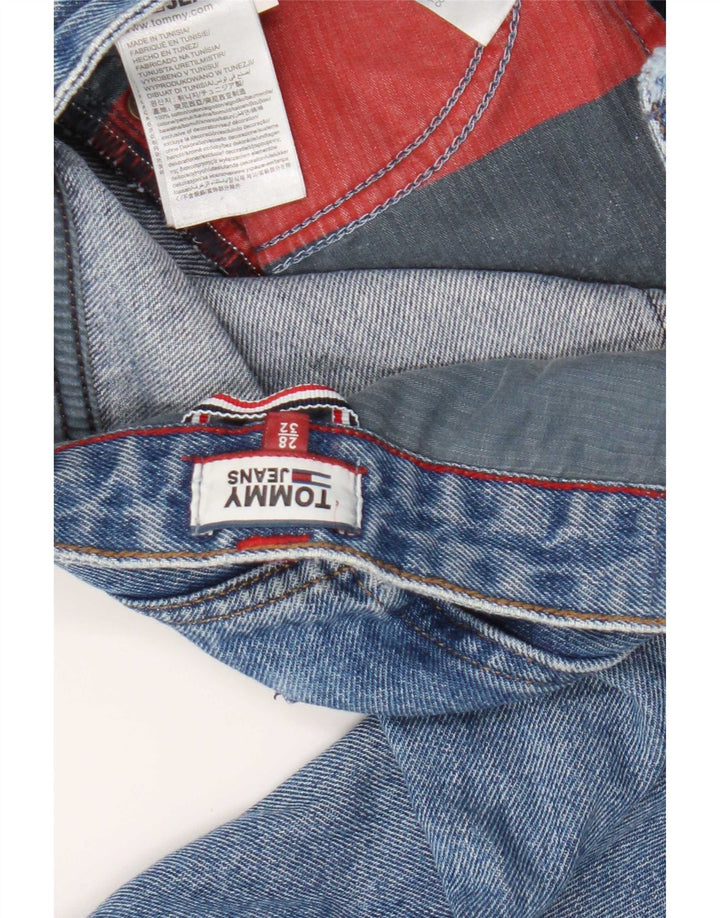 Tommy Hilfiger Damen Distressed Slim Jeans W28 L28 Blaue Baumwolle