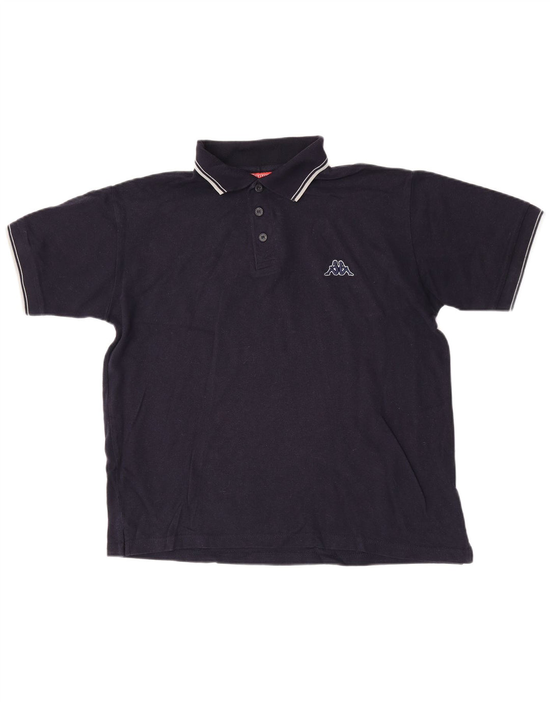 Kappa Herren-Poloshirt, mittelmarineblaue Baumwolle