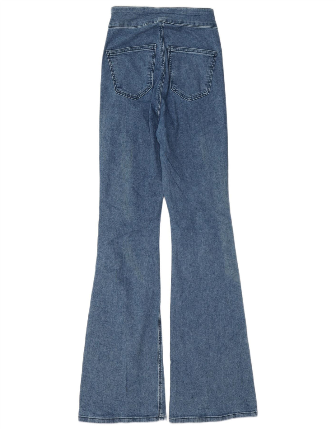 Topshop Damen High Rise Flared Jeans W26 L32 Blaue Baumwolle