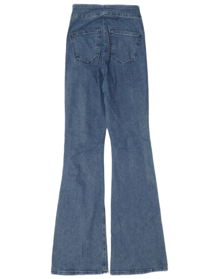Topshop Damen High Rise Flared Jeans W26 L32 Blaue Baumwolle