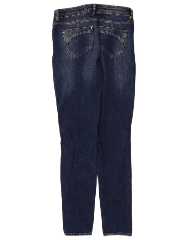 Karen Millen Damen Skinny Jeans UK 8 Small W26 L29 Blaue Baumwolle