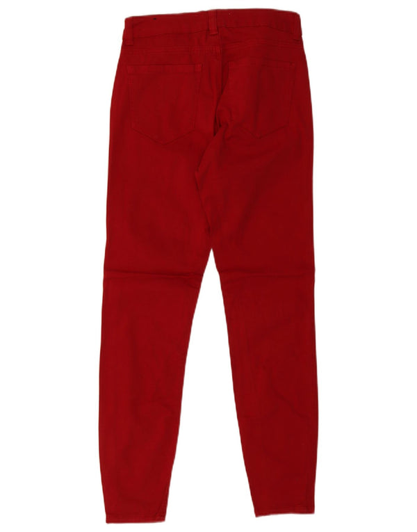 Zara Damen Z1975 Skinny Jeans EU 34 2XS W24 L27 Rote Baumwolle