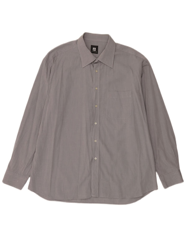 Roccobarocco Herrenhemd Größe 46 18 1/2 2XL Grau